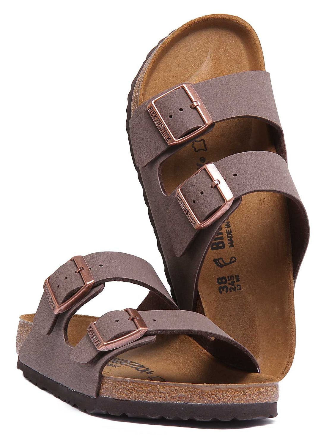Birkenstock Arizona sandalen | mocha Birkibuc voor heren en dames