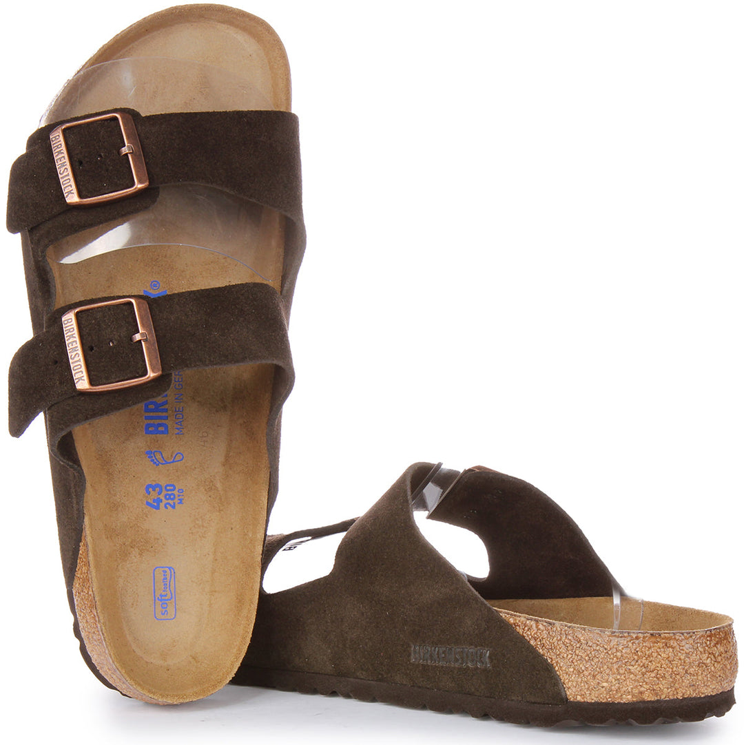 Sandali Birkenstock Arizona | Pelle scamosciata color moka da uomo