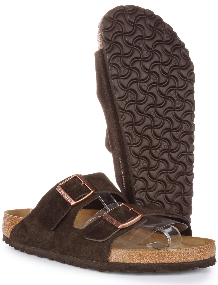 Sandali Birkenstock Arizona | Pelle scamosciata color moka da uomo