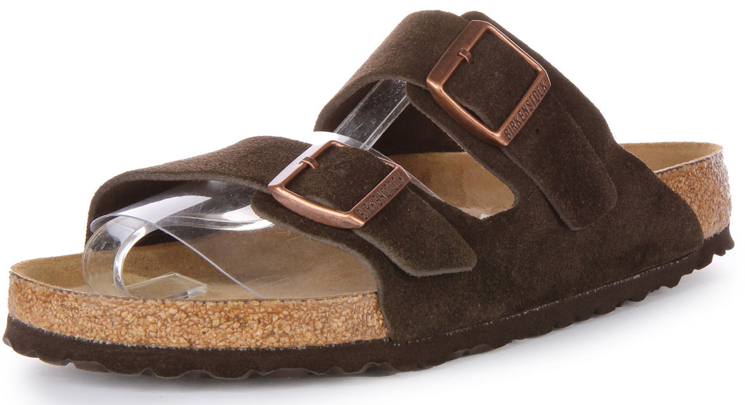 Sandali Birkenstock Arizona | Pelle scamosciata color moka da uomo