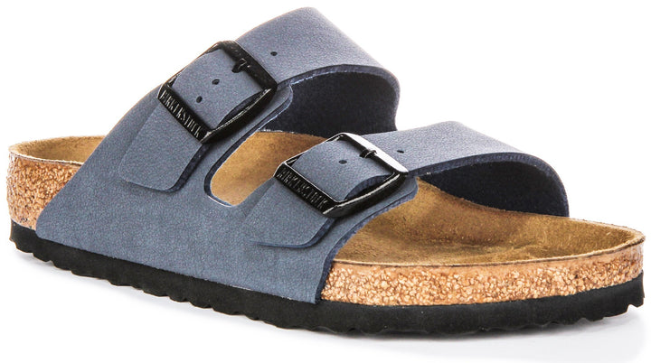 Sandales Birkenstock Arizona | Birko-Flor bleu marine pour enfants - coupe régulière