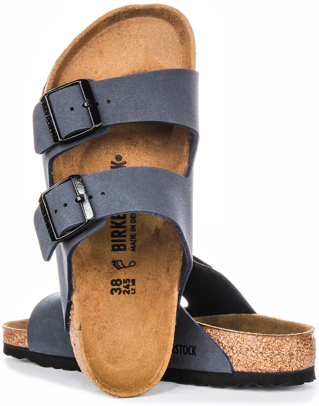 Sandales Birkenstock Arizona | Birko-Flor bleu marine pour enfants - coupe régulière