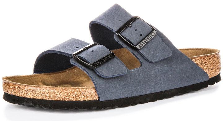 Sandales Birkenstock Arizona | Birko-Flor bleu marine pour enfants - coupe régulière