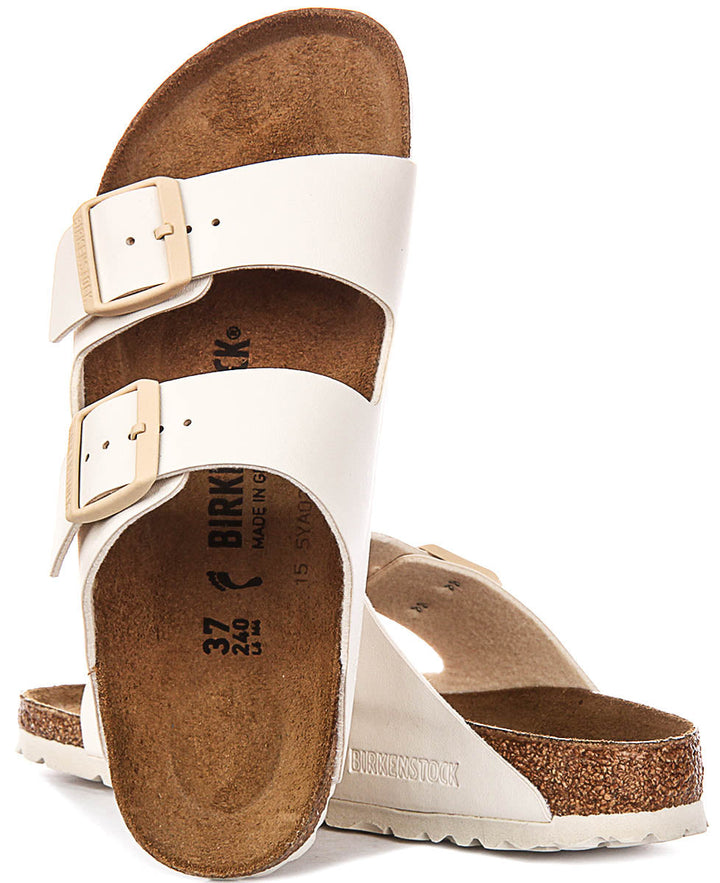 Birkenstock Arizona sandalen | Gebroken wit Birko-Flor voor dames - Smalle pasvorm