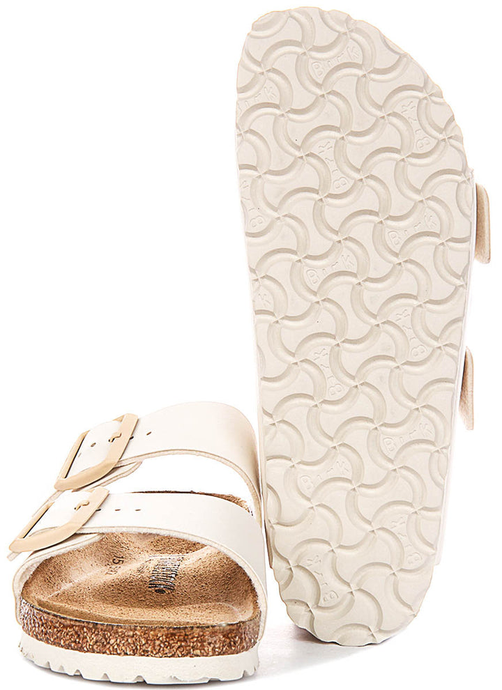 Birkenstock Arizona sandalen | Gebroken wit Birko-Flor voor dames - Smalle pasvorm