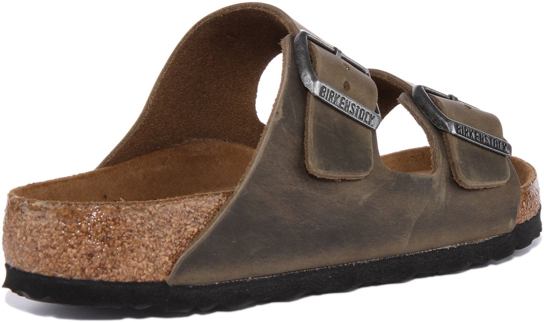 Sandales Birkenstock Arizona | cuir nubuck olive pour femmes