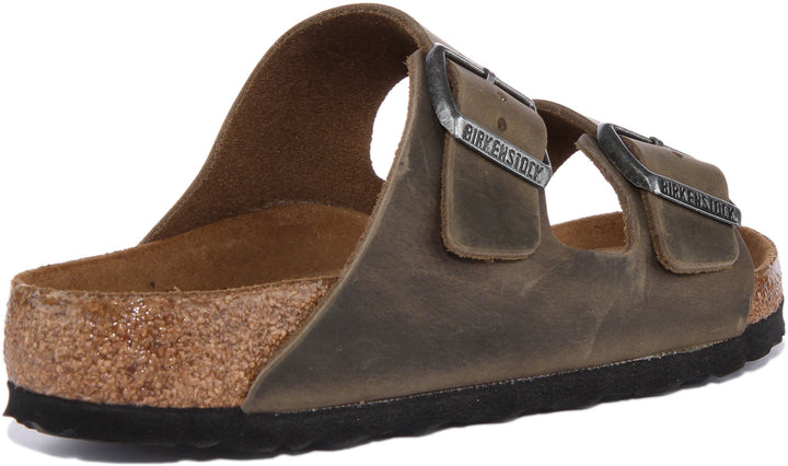 Sandales Birkenstock Arizona | cuir nubuck olive pour femmes