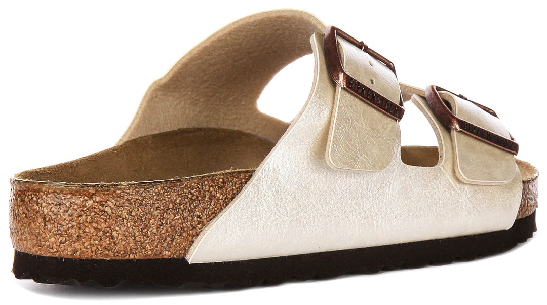 Birkenstock Arizona sandales | Birko-Flor blanc perle pour femmes - coupe standard