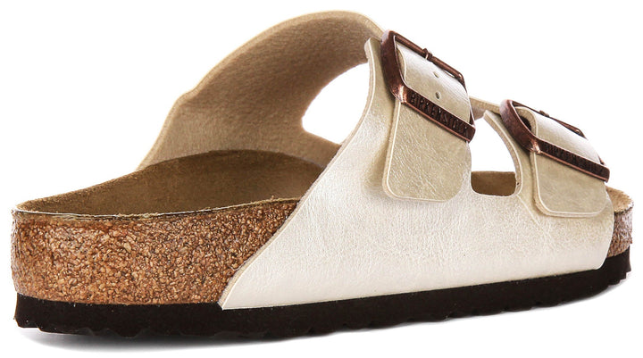 Birkenstock Arizona sandales | Birko-Flor blanc perle pour femmes - coupe standard