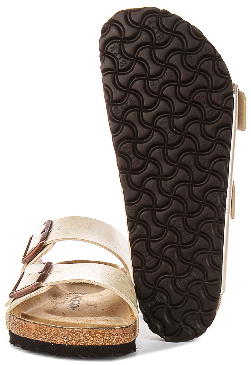 Birkenstock Arizona sandales | Birko-Flor blanc perle pour femmes - coupe standard