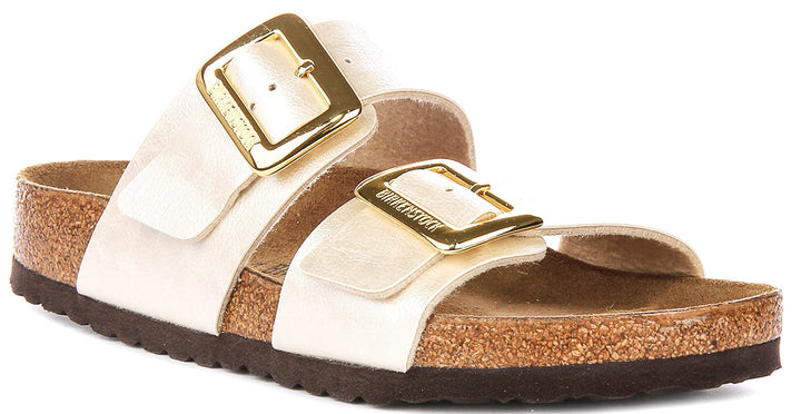 Zoccoli Birkenstock Sydney Cushion | Birko-Flor bianco perla da donna - calzata regolare