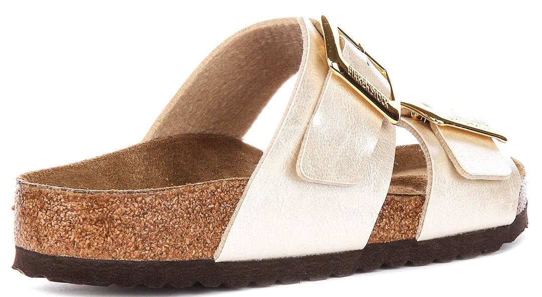 Zoccoli Birkenstock Sydney Cushion | Birko-Flor bianco perla da donna - calzata regolare