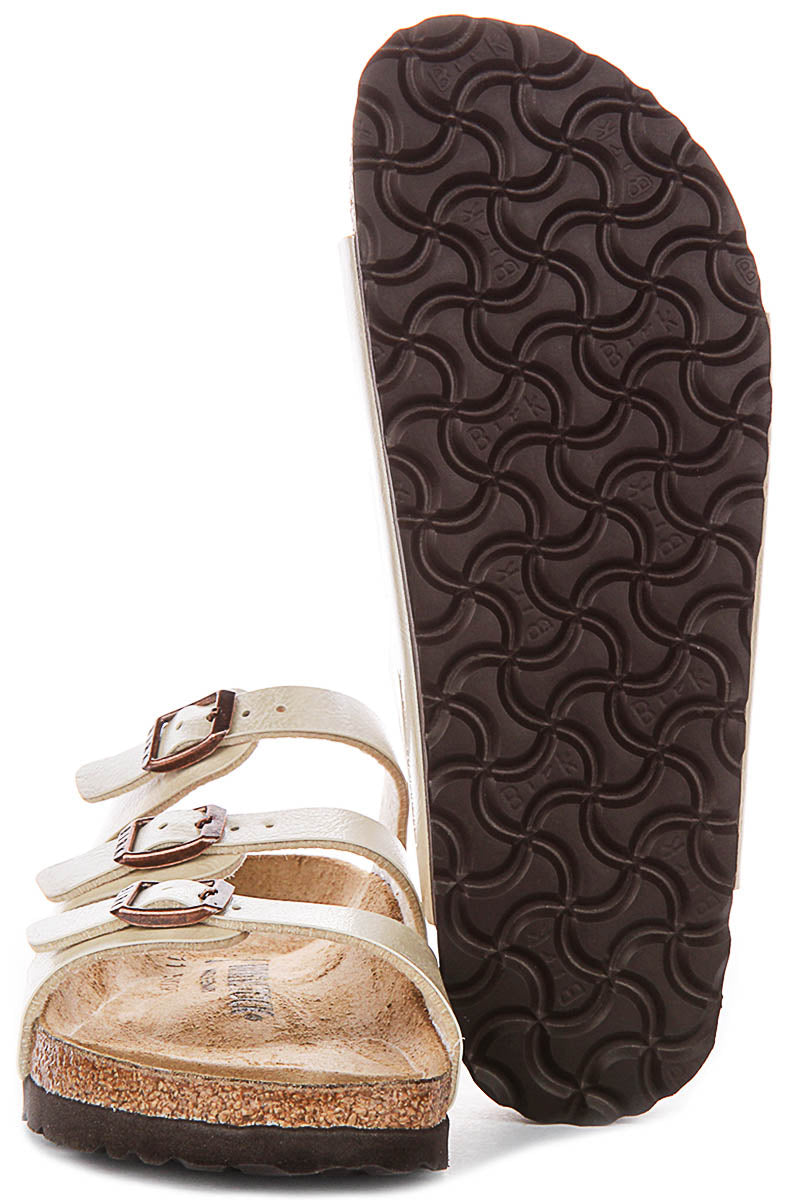 Birkenstock Florida sandalen | Parelwit Birko-Flor voor dames - Smalle pasvorm