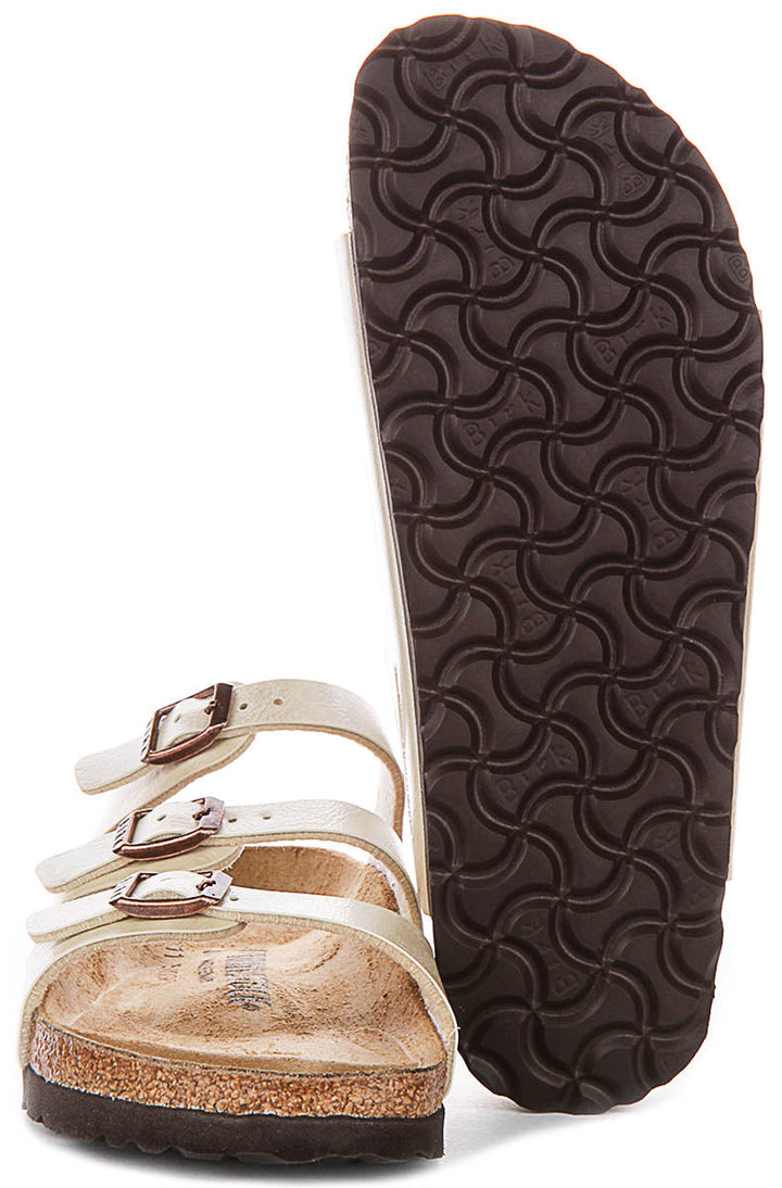 Birkenstock Florida sandalen | Parelwit Birko-Flor voor dames - Smalle pasvorm