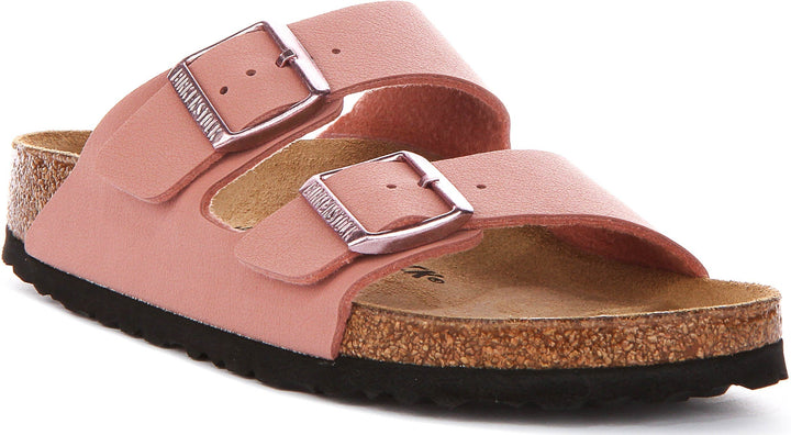 Sandales Birkenstock Arizona | Birko-Flor rose pour enfant - coupe étroite