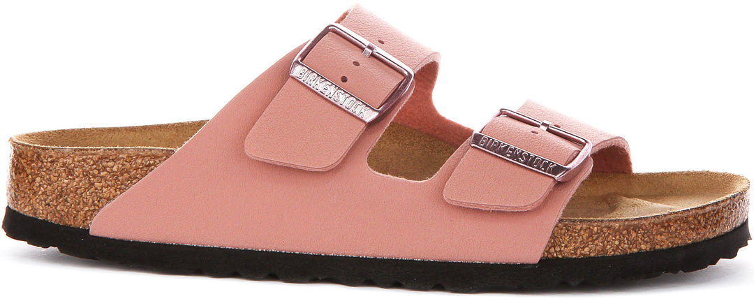 Sandales Birkenstock Arizona | Birko-Flor rose pour enfant - coupe étroite