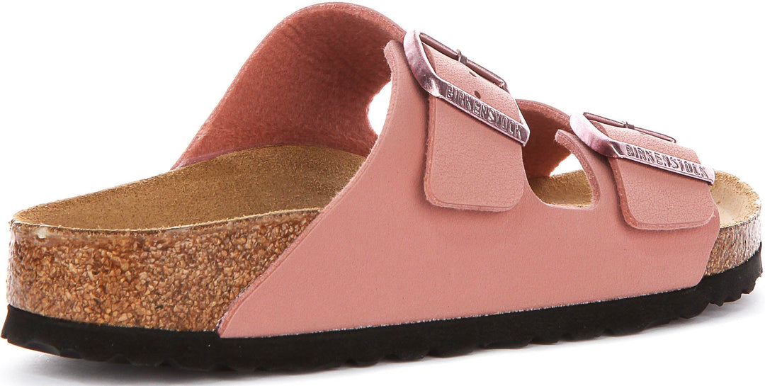 Sandales Birkenstock Arizona | Birko-Flor rose pour enfant - coupe étroite