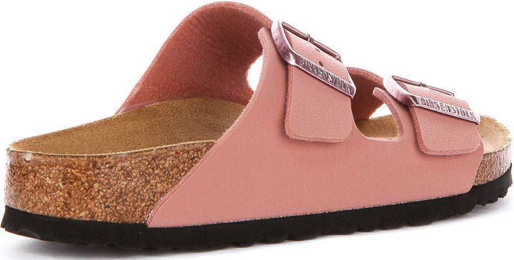 Sandales Birkenstock Arizona | Birko-Flor rose pour enfant - coupe étroite