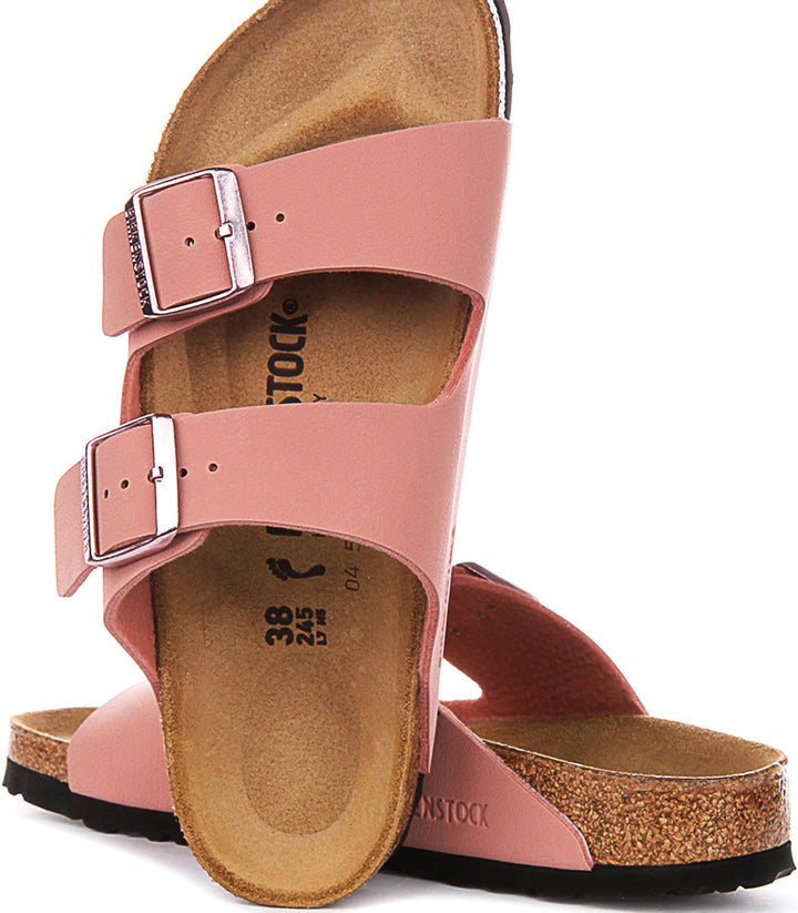 Sandales Birkenstock Arizona | Birko-Flor rose pour enfant - coupe étroite