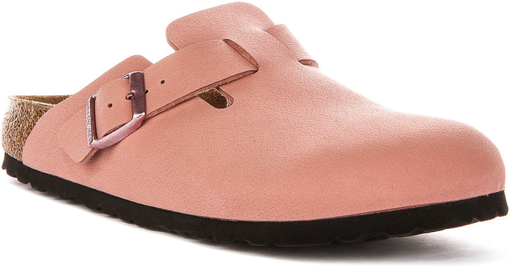 Zoccoli Birkenstock Boston | Birko-Flor rosa per bambini - calzata stretta