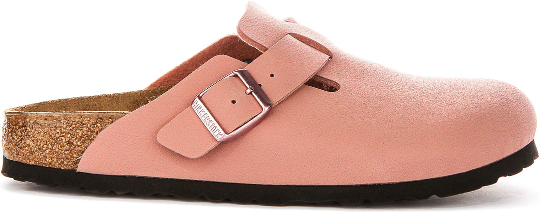 Zoccoli Birkenstock Boston | Birko-Flor rosa per bambini - calzata stretta