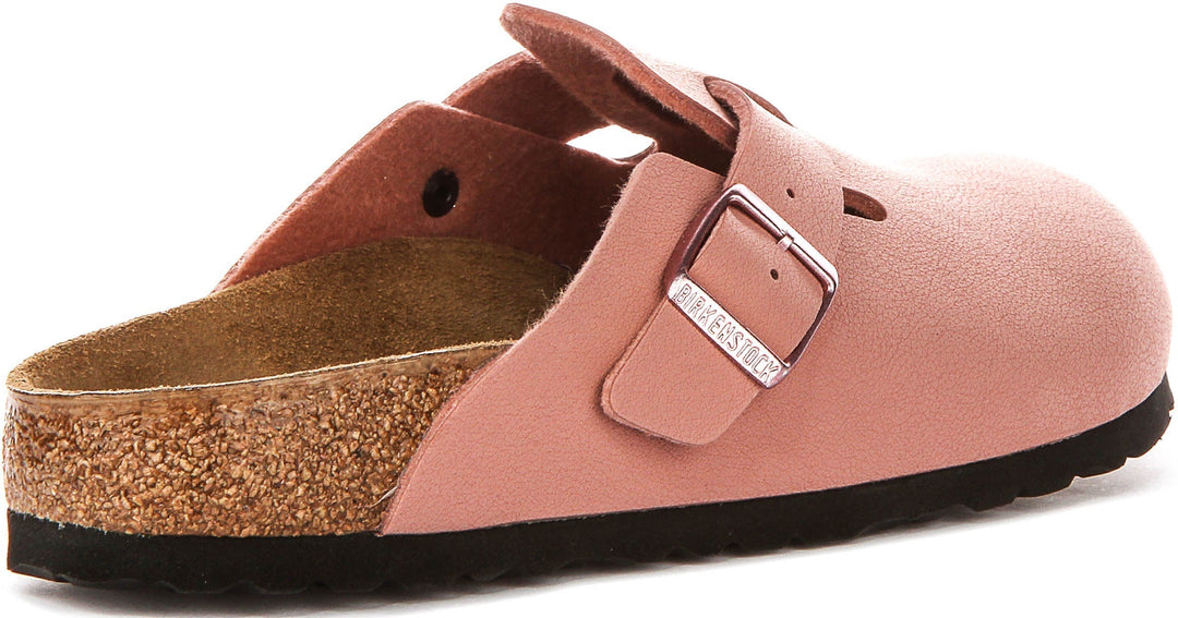 Zoccoli Birkenstock Boston | Birko-Flor rosa per bambini - calzata stretta