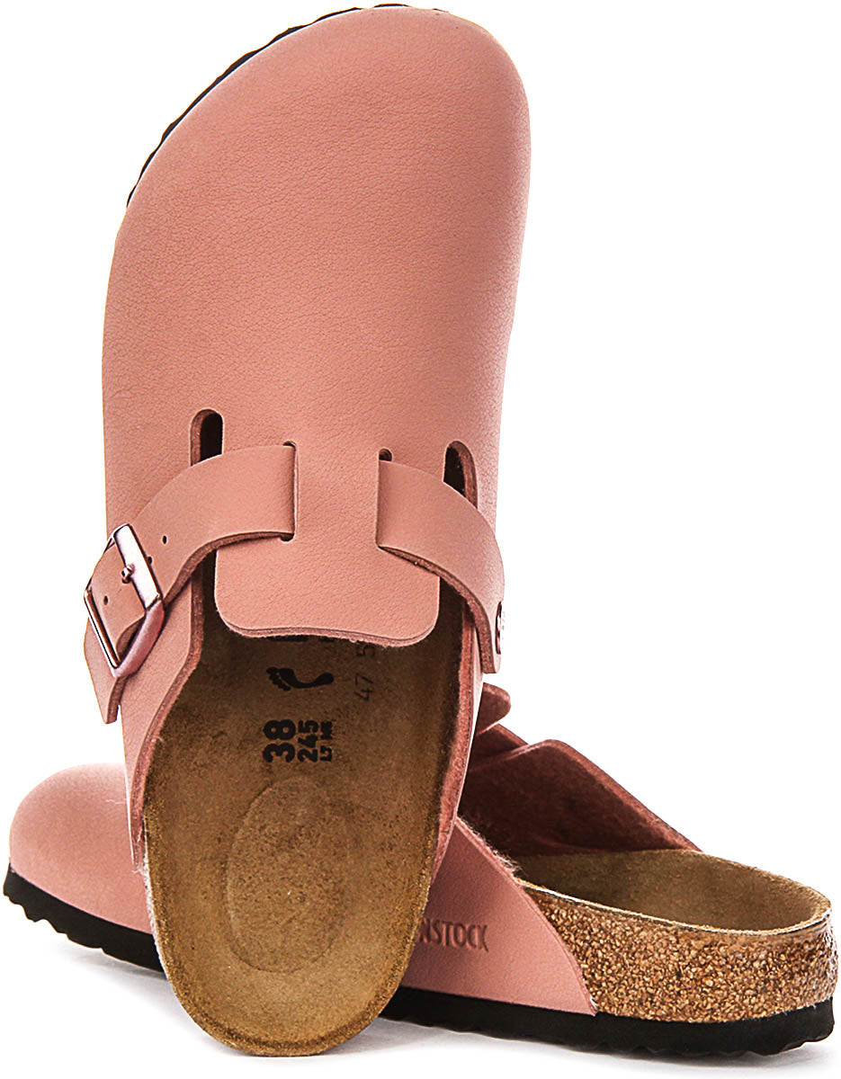 Zoccoli Birkenstock Boston | Birko-Flor rosa per bambini - calzata stretta