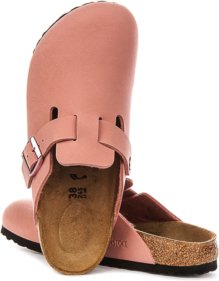 Zoccoli Birkenstock Boston | Birko-Flor rosa per bambini - calzata stretta