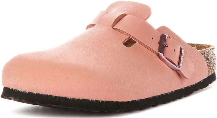 Zoccoli Birkenstock Boston | Birko-Flor rosa per bambini - calzata stretta