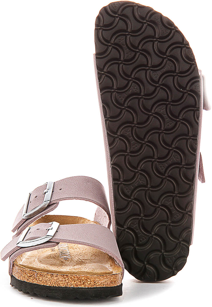 Sandales Birkenstock Arizona | Birko-Flor violet pour enfant - coupe étroite