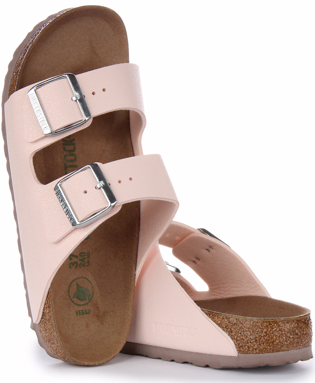 Sandales Birkenstock Arizona | Birkibuc rose – adapté aux véganes pour femme