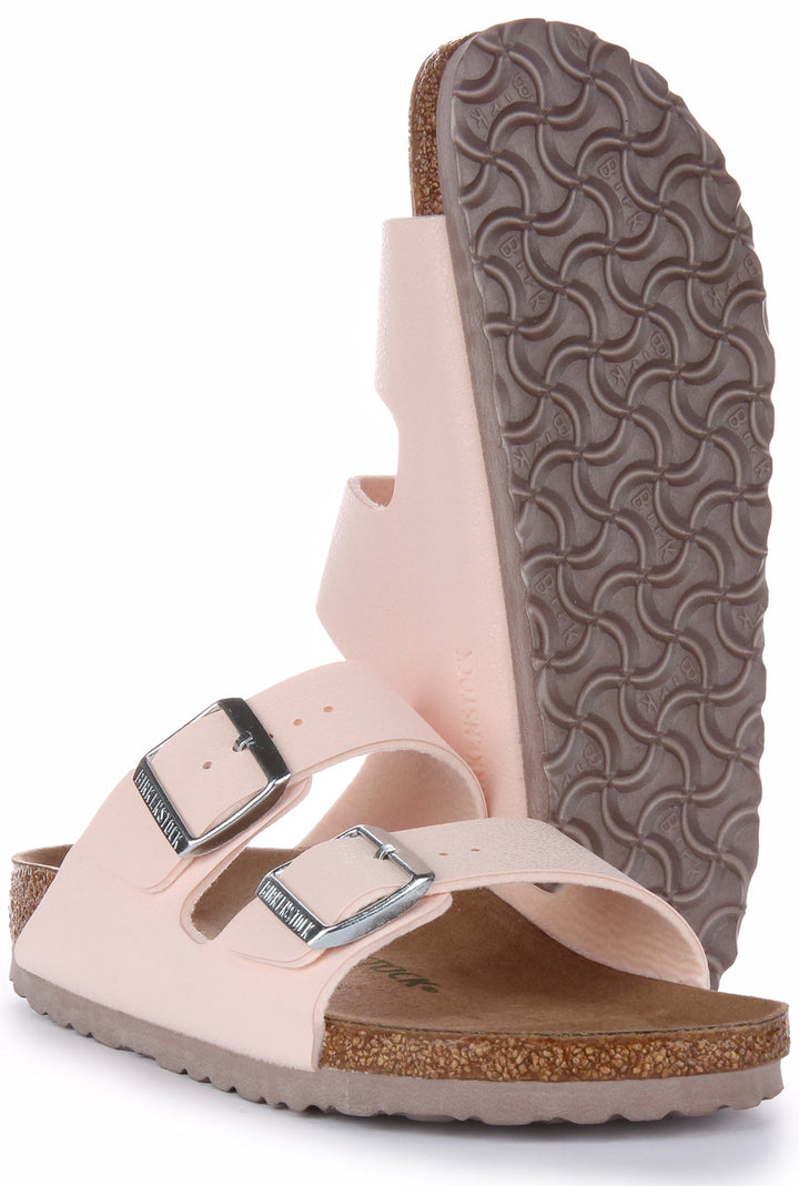Sandales Birkenstock Arizona | Birkibuc rose – adapté aux véganes pour femme