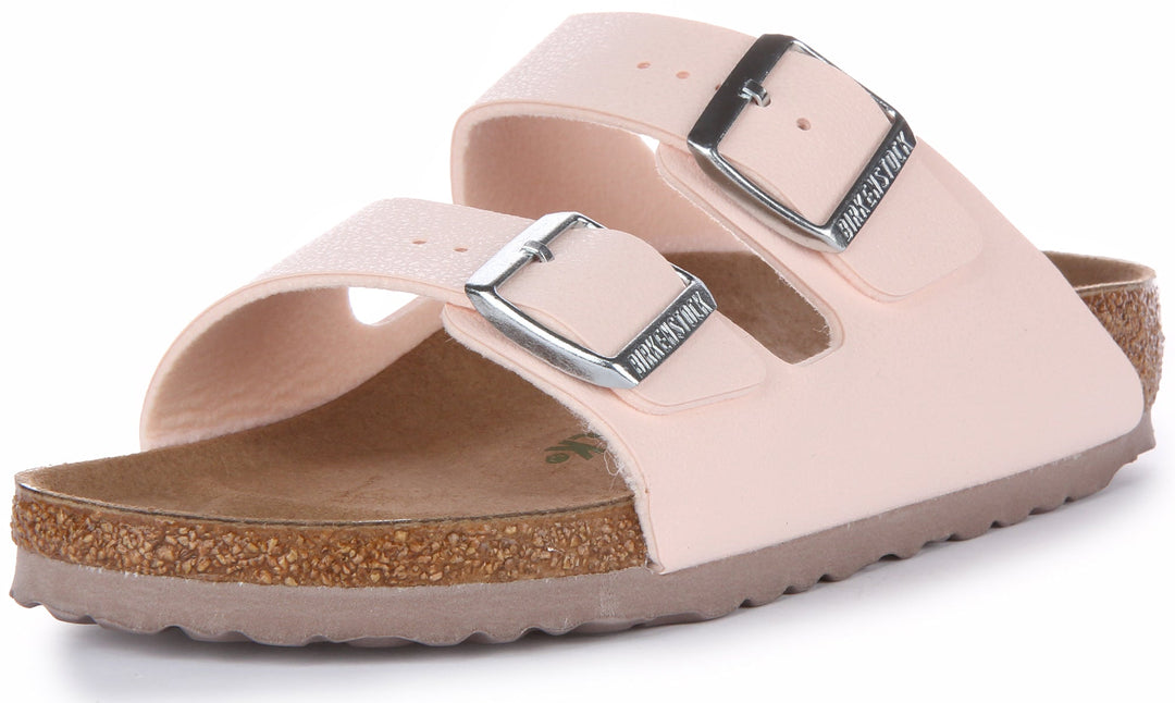 Sandales Birkenstock Arizona | Birkibuc rose – adapté aux véganes pour femme