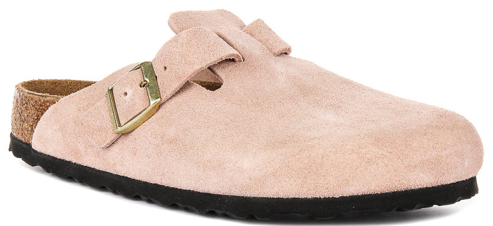 Birkenstock Boston sabots | Birko-Flor rose pour hommes et femmes