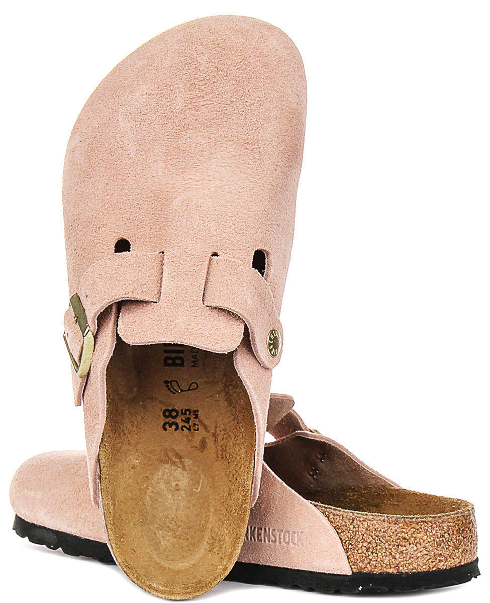Birkenstock Boston sabots | Birko-Flor rose pour hommes et femmes