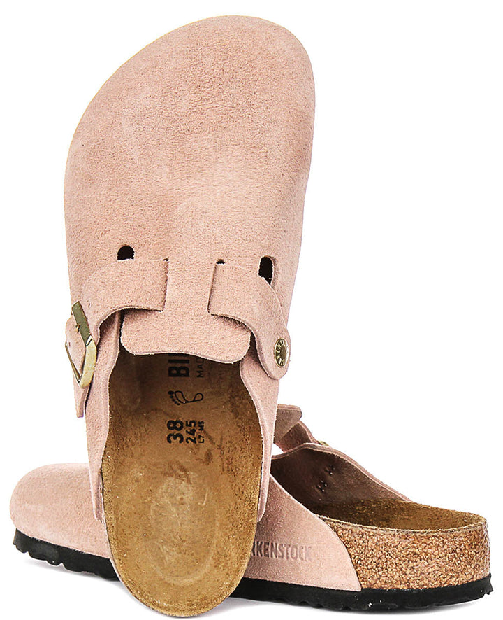 Birkenstock Boston sabots | Birko-Flor rose pour hommes et femmes