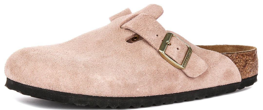 Birkenstock Boston sabots | Birko-Flor rose pour hommes et femmes
