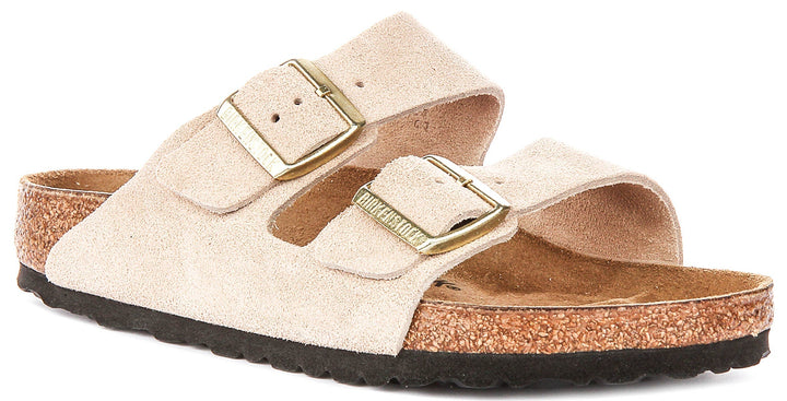 Sandali Birkenstock Arizona | Birko-Flor color sabbia da donna - calzata regolare