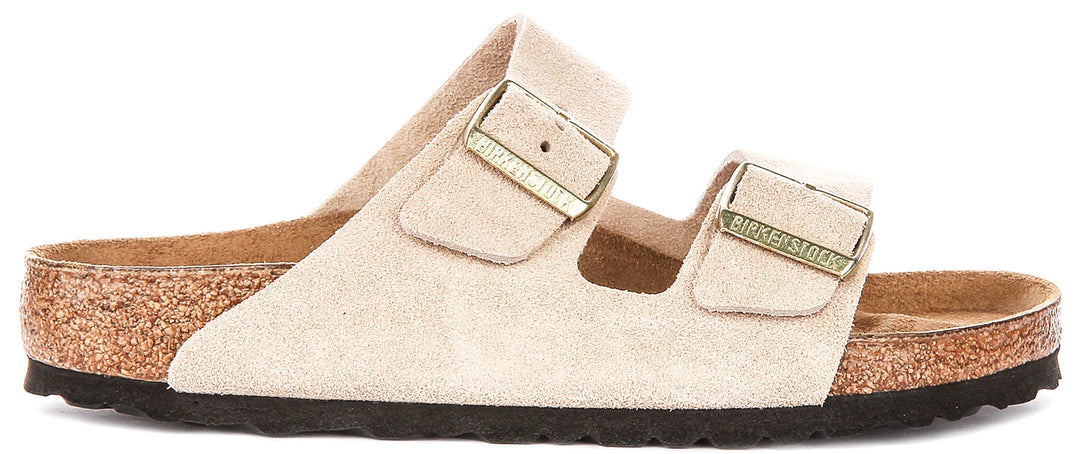 Sandali Birkenstock Arizona | Birko-Flor color sabbia da donna - calzata regolare