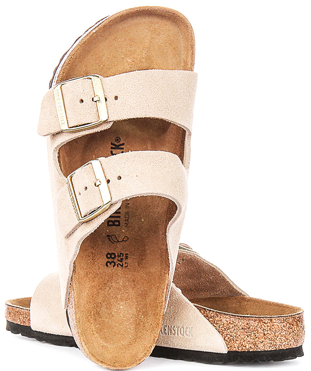 Sandali Birkenstock Arizona | Birko-Flor color sabbia da donna - calzata regolare