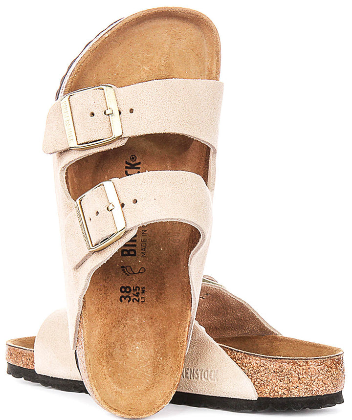 Sandali Birkenstock Arizona | Birko-Flor color sabbia da donna - calzata regolare