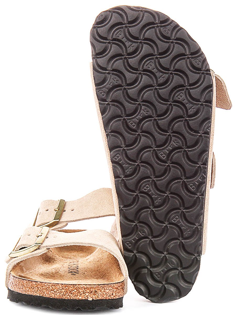 Sandali Birkenstock Arizona | Birko-Flor color sabbia da donna - calzata regolare