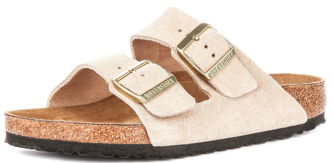 Sandali Birkenstock Arizona | Birko-Flor color sabbia da donna - calzata regolare