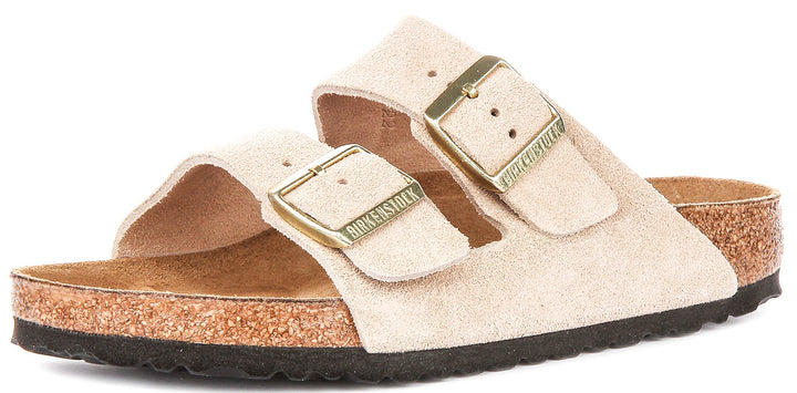 Sandali Birkenstock Arizona | Birko-Flor color sabbia da donna - calzata regolare