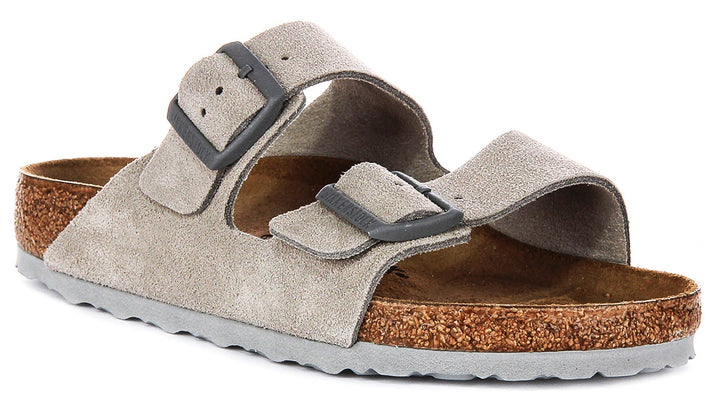 Sandali Birkenstock Arizona | Birko-Flor color pietra per donna - Vestibilità regolare
