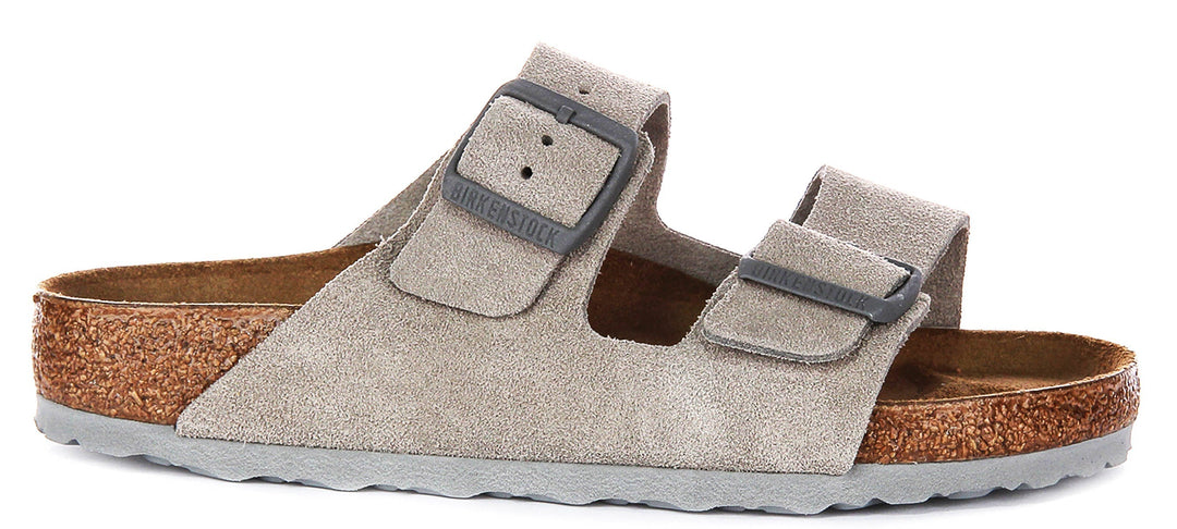 Sandali Birkenstock Arizona | Birko-Flor color pietra per donna - Vestibilità regolare