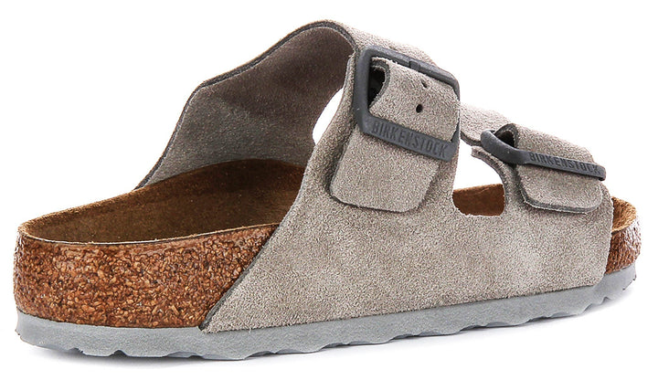 Sandali Birkenstock Arizona | Birko-Flor color pietra per donna - Vestibilità regolare