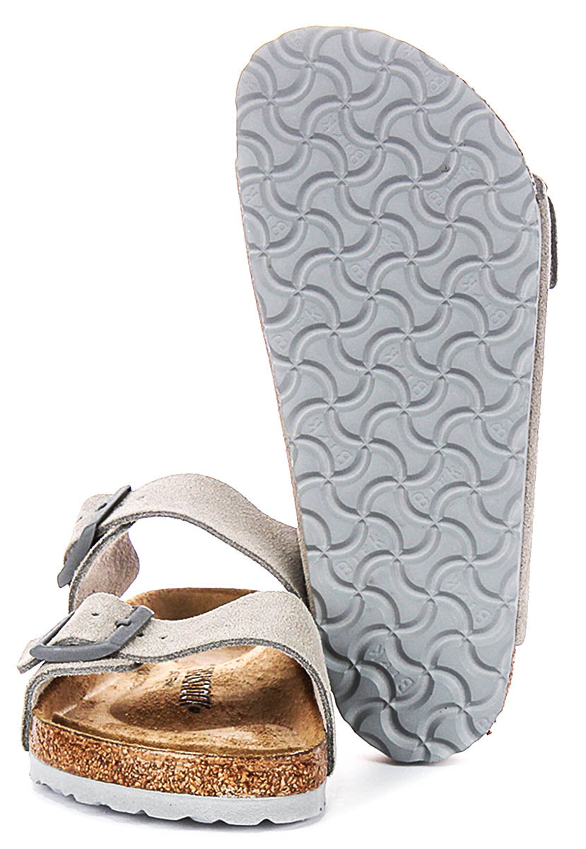 Sandali Birkenstock Arizona | Birko-Flor color pietra per donna - Vestibilità regolare