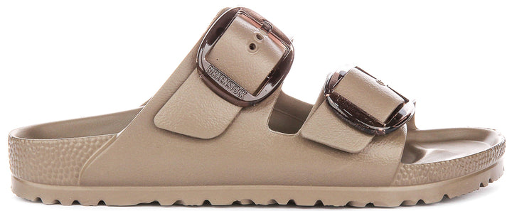 Sandales Birkenstock Arizona | taupe en EVA – grosse boucle pour femmes – largeur étroite