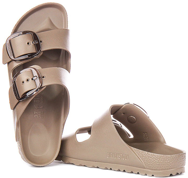 Sandales Birkenstock Arizona | taupe en EVA – grosse boucle pour femmes – largeur étroite